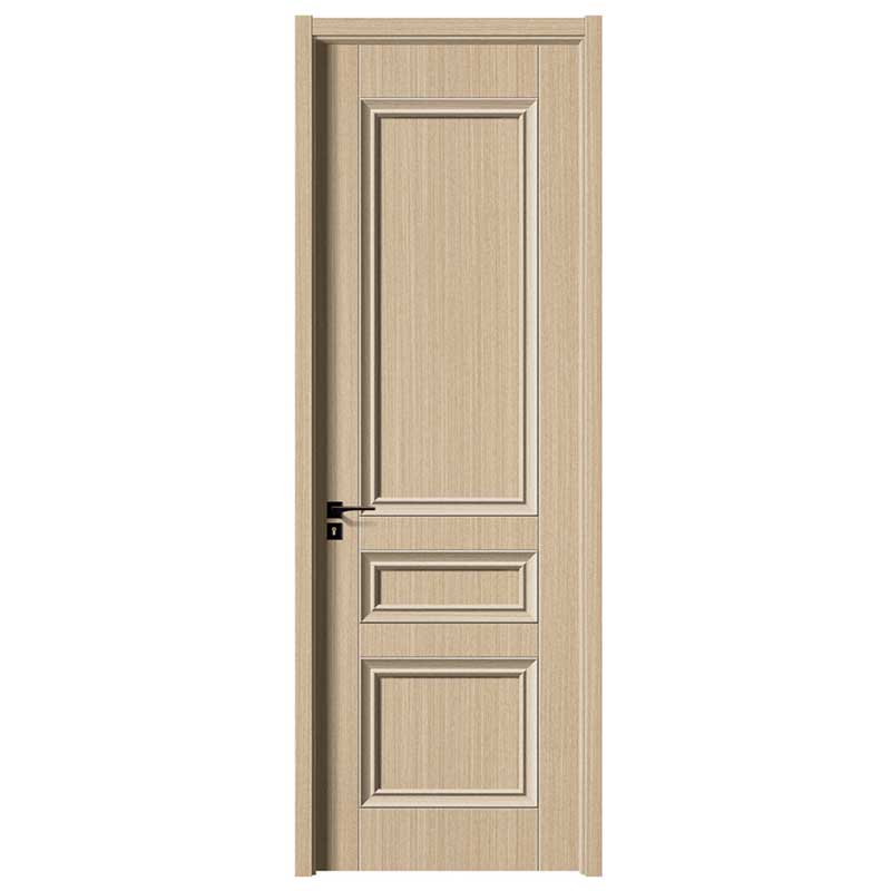 Kest Modern Light Oak Interior Bedroom Door with Black Minimalist Handle